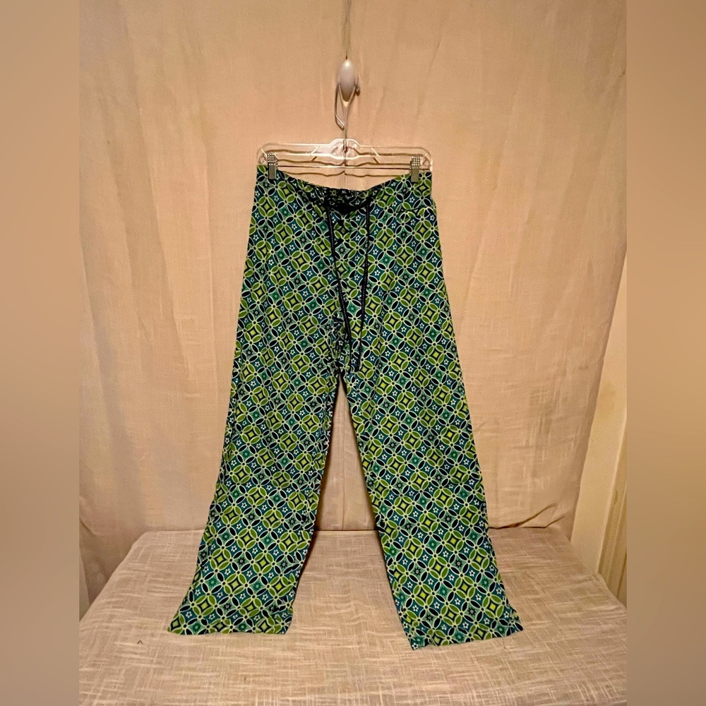 Vera Bradley Floral Blue and Green Pajama Pants